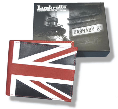 Lambretta Union Jack Flag Mod Retro Leather Mans Wallet Preview